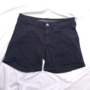 American Eagle | Black midi super stretch women's shorts